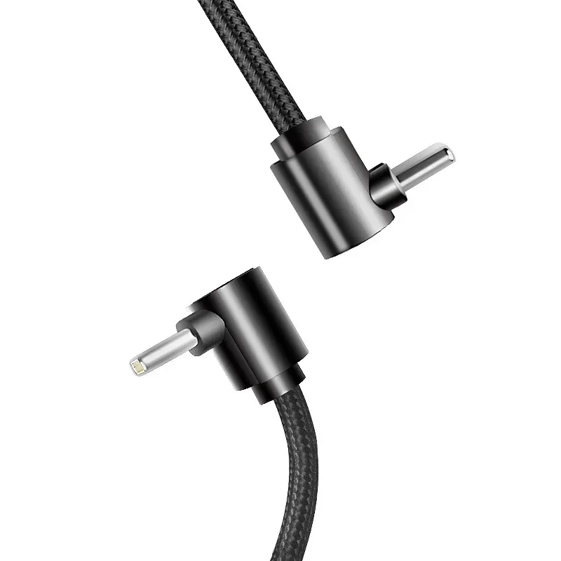 90-Grad-Geflecht 0,25 m/0,5 m/1 m/2 m Schnellladegerät Ellenbogen Typ C auf Typ C Kabel PD-Kabel für iPhone Samsung Xiaomi Ladekabel Draht