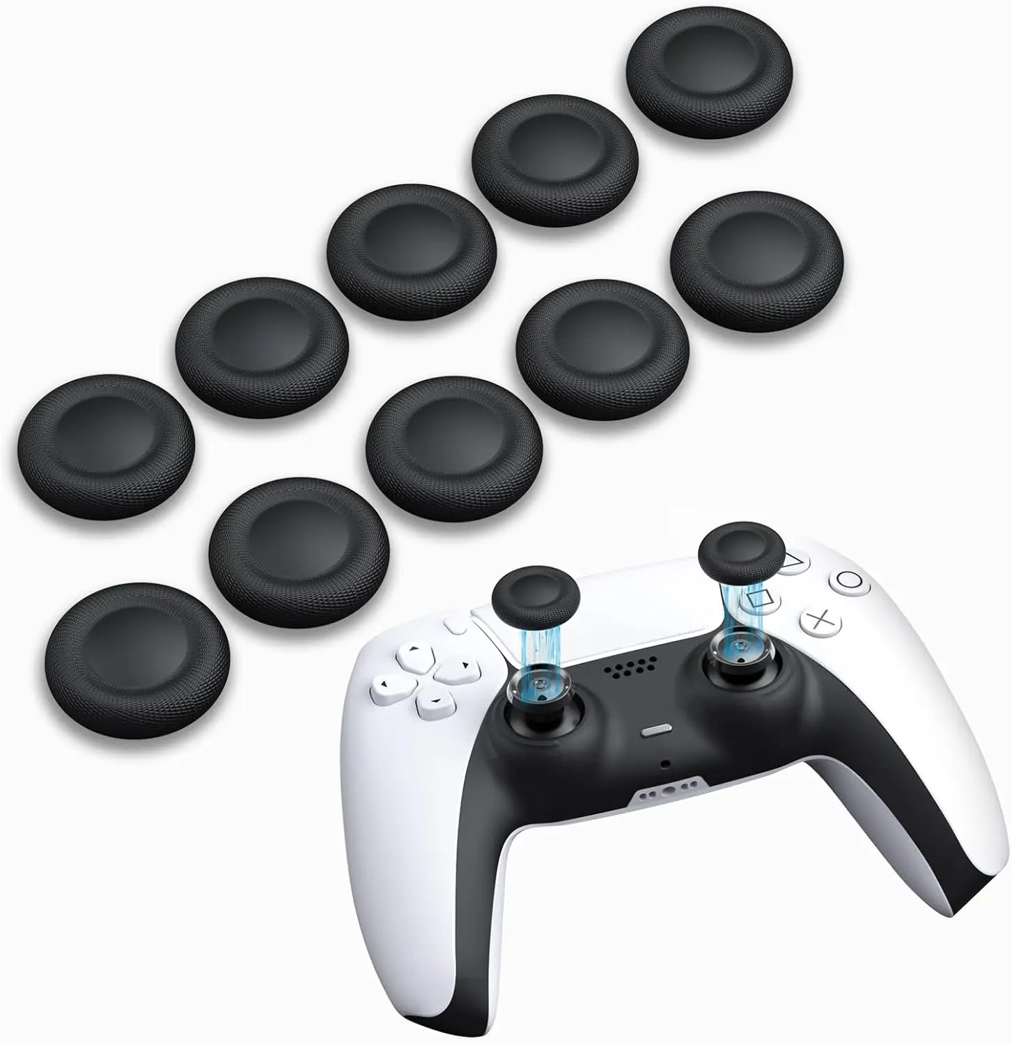 novos-protetores-de-botao-para-controle-ps5-ps4-10-pecas-capas-antiderrapantes-para-joystick-capas-de-silicone-nao-deslizantes-kit-de-substituicao-protetora