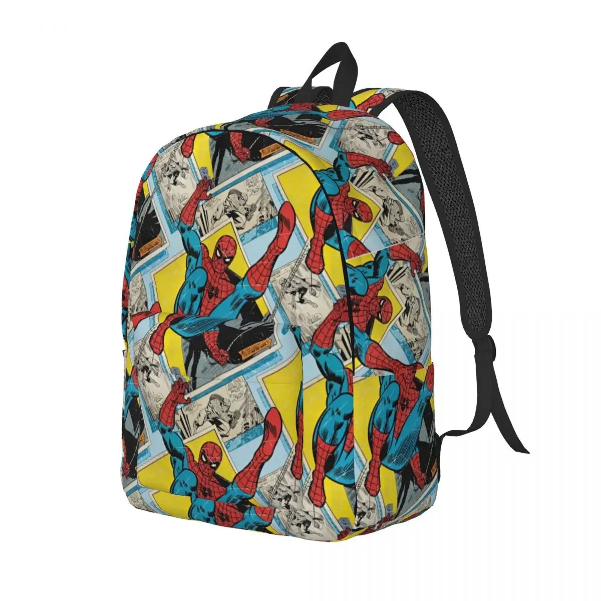 Spider Man Swinging Out Of Comic Backpack University Backpacks Teen Casual High School Bags Design Big Rucksack