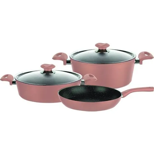 Aryıldız Eco Mini Granite 5 Piece Cookware Set Powder