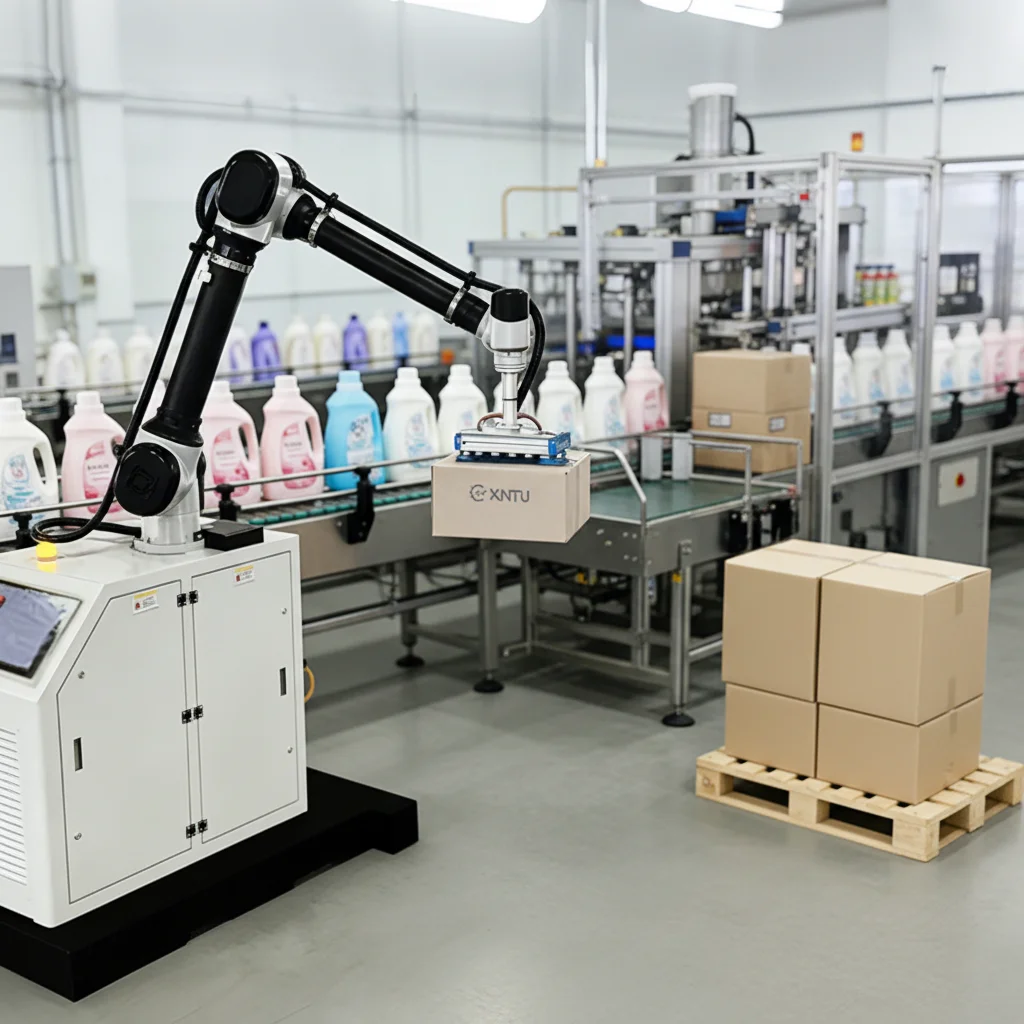 Robot collaboratif automatique de palettisation avec boîte de vitesses motorisée, PLC et pompe - Acier inoxydable, capacité de charge de 20 à 50 kg
