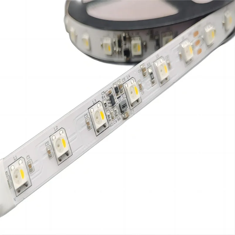 Imagem -02 - Rgbw Endereçável Individual 60leds Pixels m Led Strip Light em Similar Sm16704 Ucs2904 Rgbww Luzes Led Dc1224v Sk6812