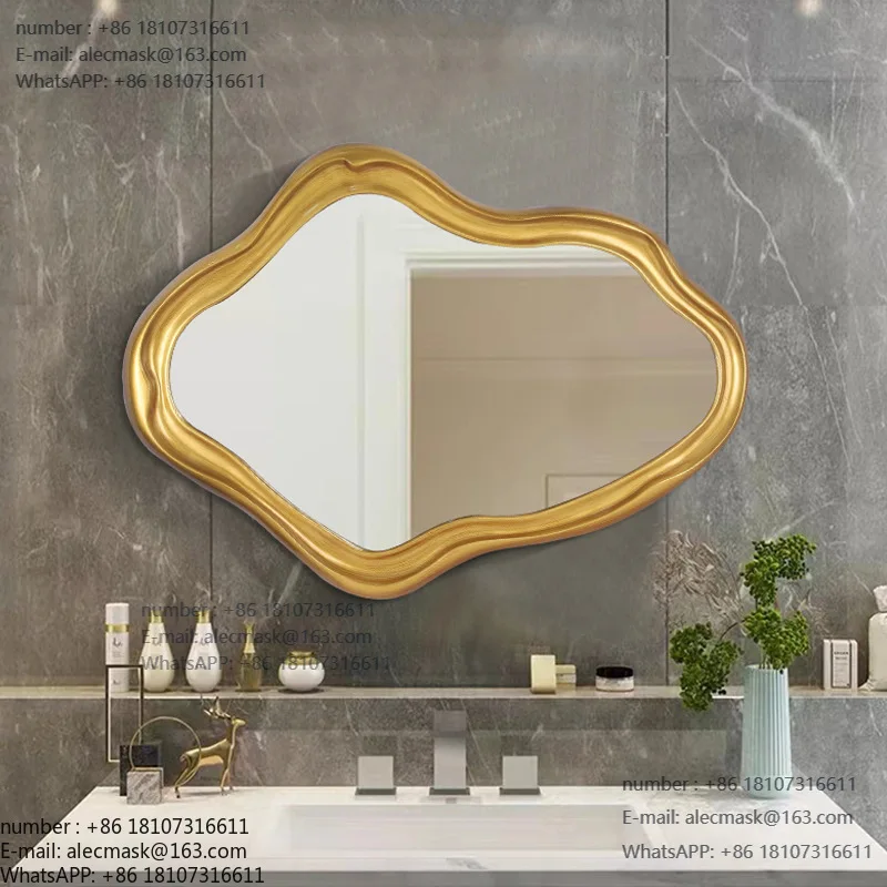 

Nordic style irregular decorative bathroom mirror modern home living room dining special-shaped makeup