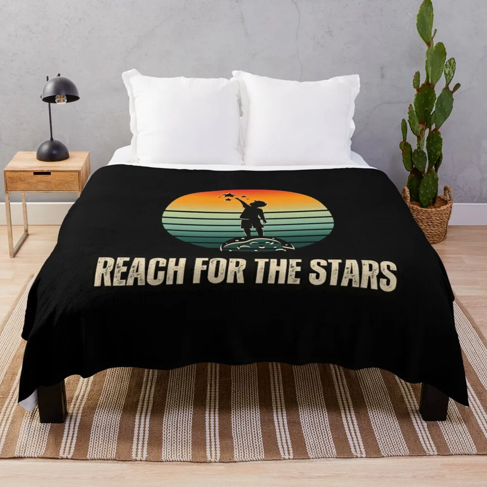 Reach for the Stars: An Inspirational Journey through the Galaxy Throw Blanket manga Plaid Cute Plaid Soft Plaid Blankets