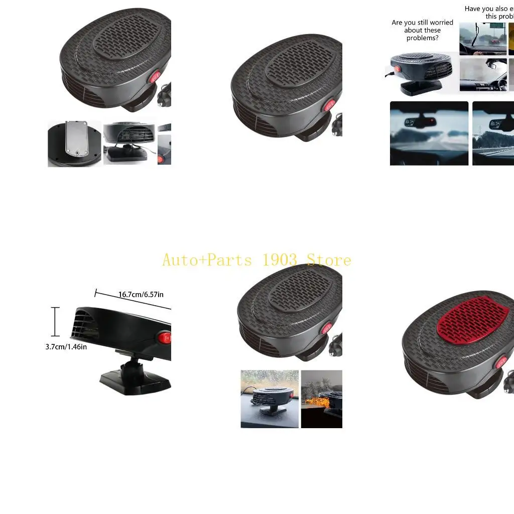 

E21C 12V Portable Electric Car Heater Defroster Demister Windshield Defroster 150W