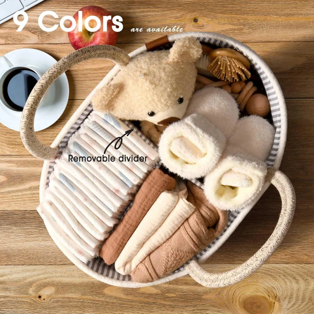 Baby Changing Basket Includes Diaper Caddy - Breathable & Waterproof Dual-Cover, Portable, Changing Pad for Dresser & Changing T