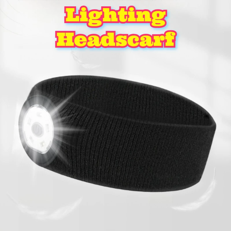 كشافات أمامية LED عصابة رأس للجري والمشي لمسافات طويلة وصيد الأسماك والرياضات الخارجية ماصة للعرق وخفيفة الوزن بدون استخدام اليدين ورؤية ليلية مريحة