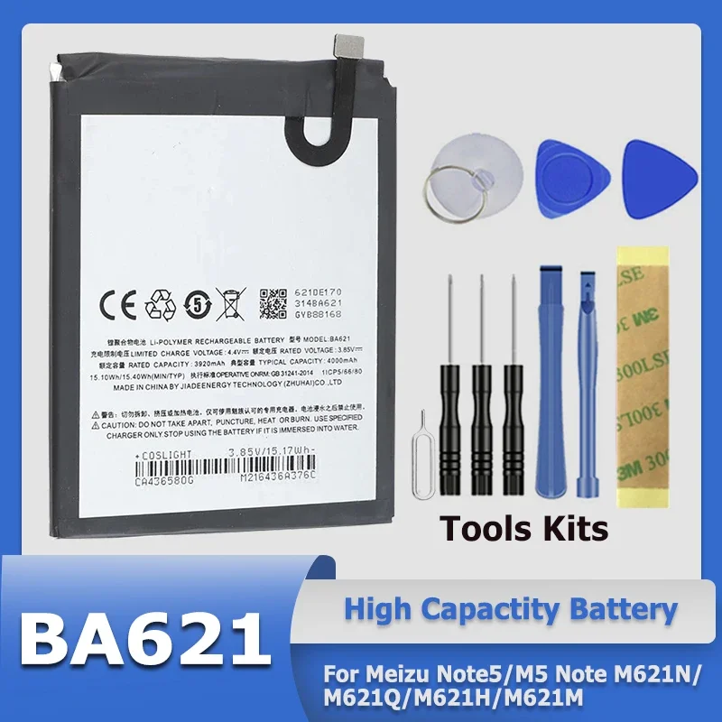 XDOU BA621 Battery For Meizu Meilan Note 5 M5 Note5 Replacement Phone +Gift Tools +stickers