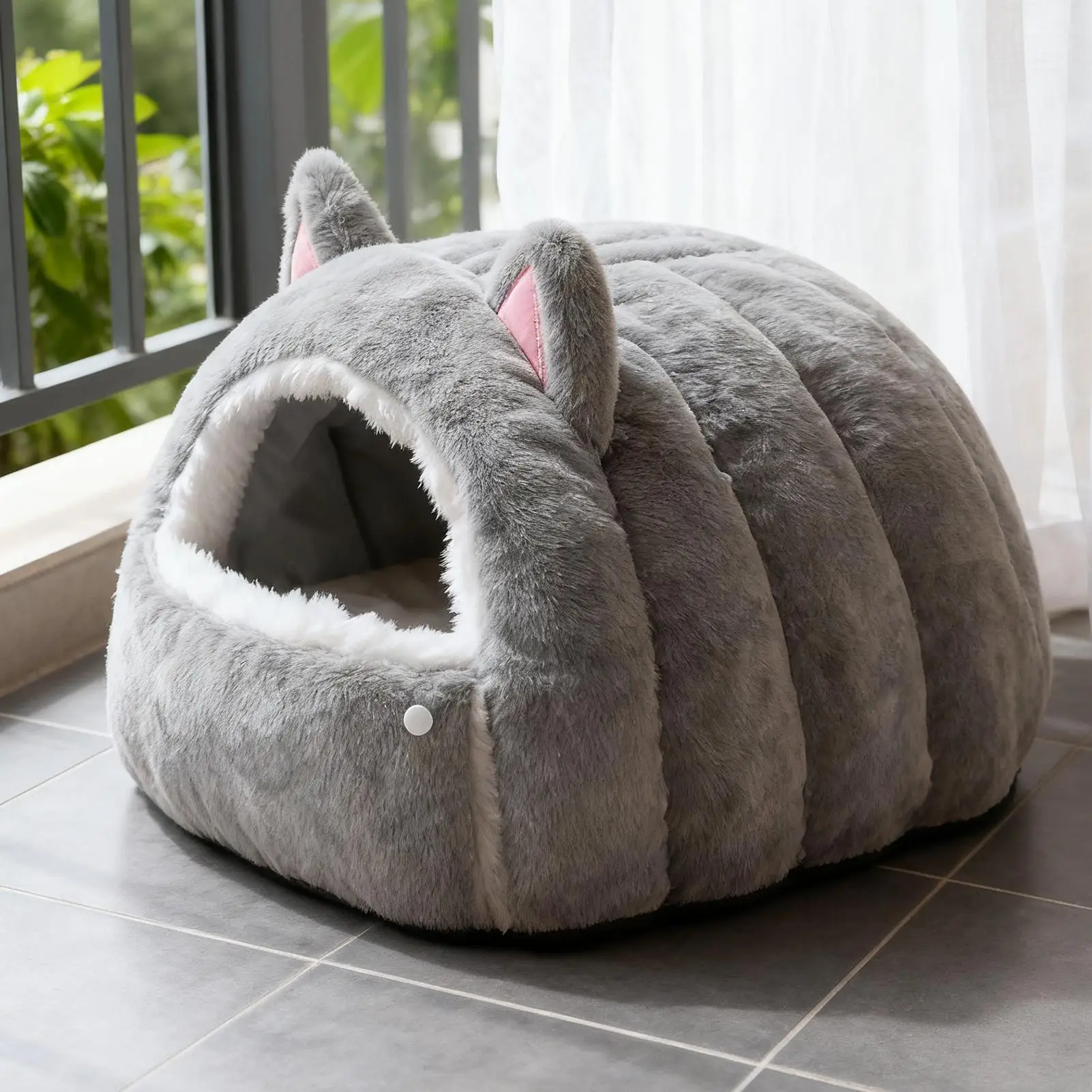 

Кошачья пещера, зимняя теплая спальная убежище для домашних животных, складной домик для кошек для домашних животных, котят, в помещении, для спальни, балкона, квартиры, дома