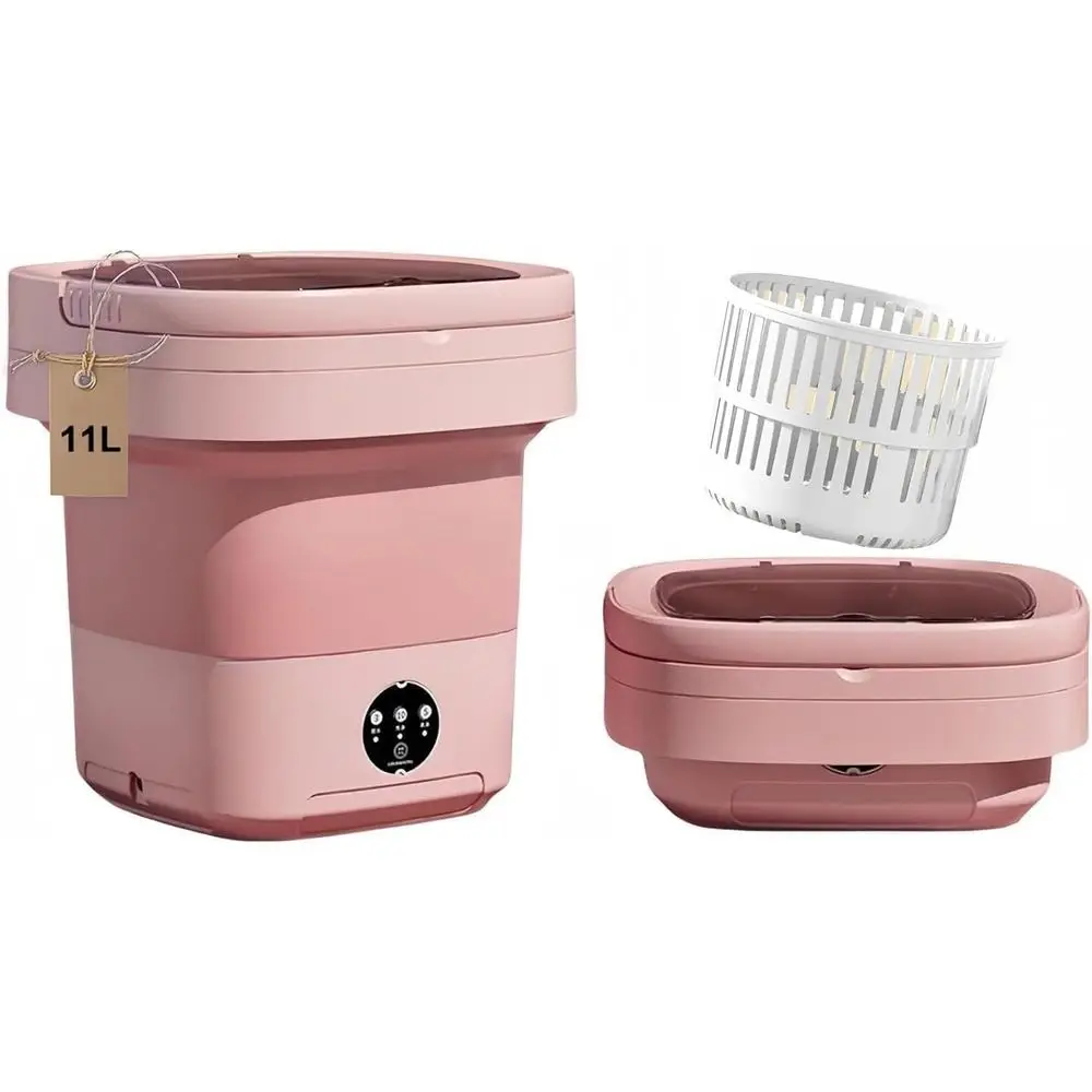 

Портативная стиральная машина, мини-стиралка, складная стиральная машина на 11 л для глубокой стирки мелкой одежды