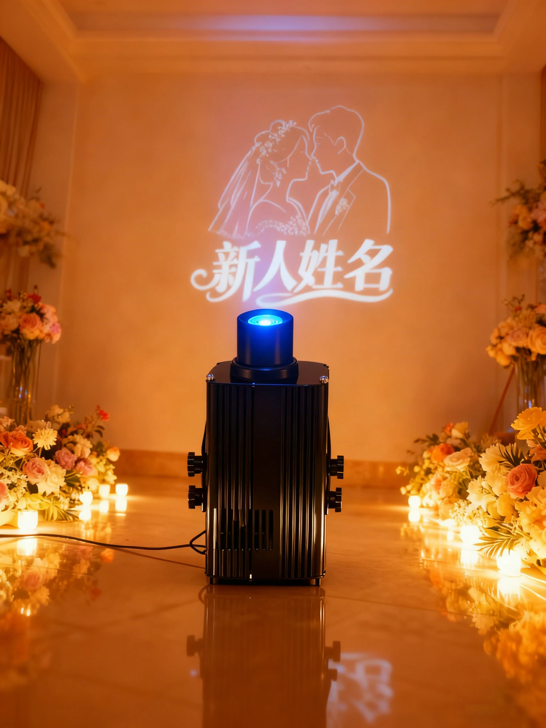 شعار حائط مخصص لجهاز عرض Gobo للأعمال، ضوء مخصص لحفلات الزفاف، شركة متحف البيع بالتجزئة، مصباح إسقاط داخلي