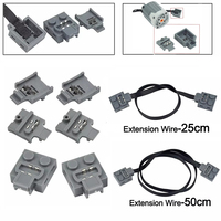 Technical Power Functions Brick Motor Line Extension Wire Cord Replacement Card Slot Port Building Blocks Compatible 21669 60656