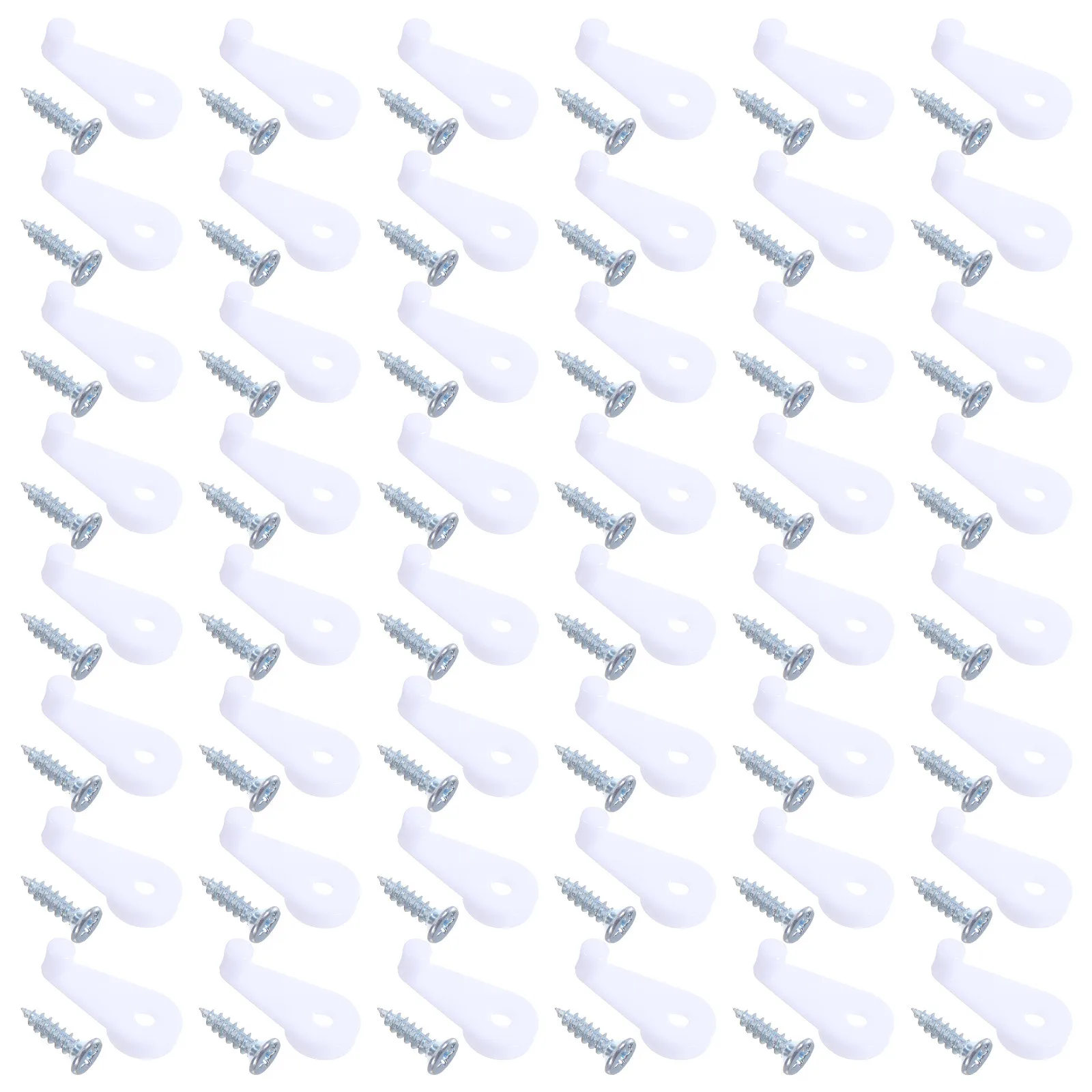 

60Pcs Mirror Mounting Clips Plastic Glass Clamps for Cabinet Doors Frameless Mirror Holder Hardware Antislip Wall Mounting