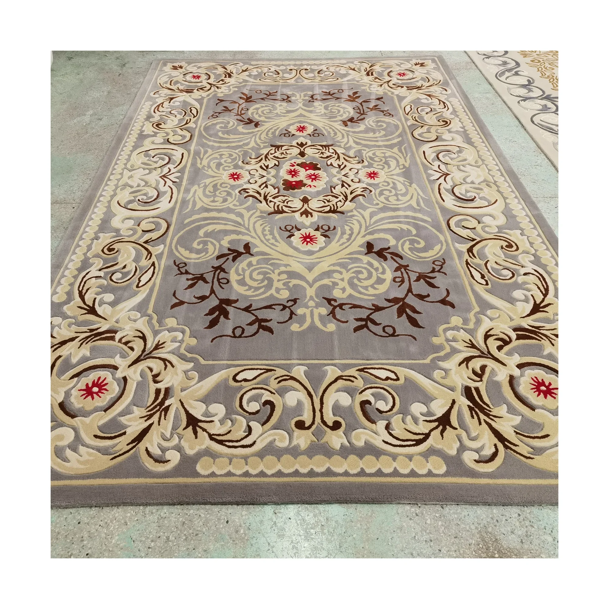 2026 Hand Made High Quality Rug Turkey Chinese Wool Rug Gold Modern Large Living Room Area Rugs