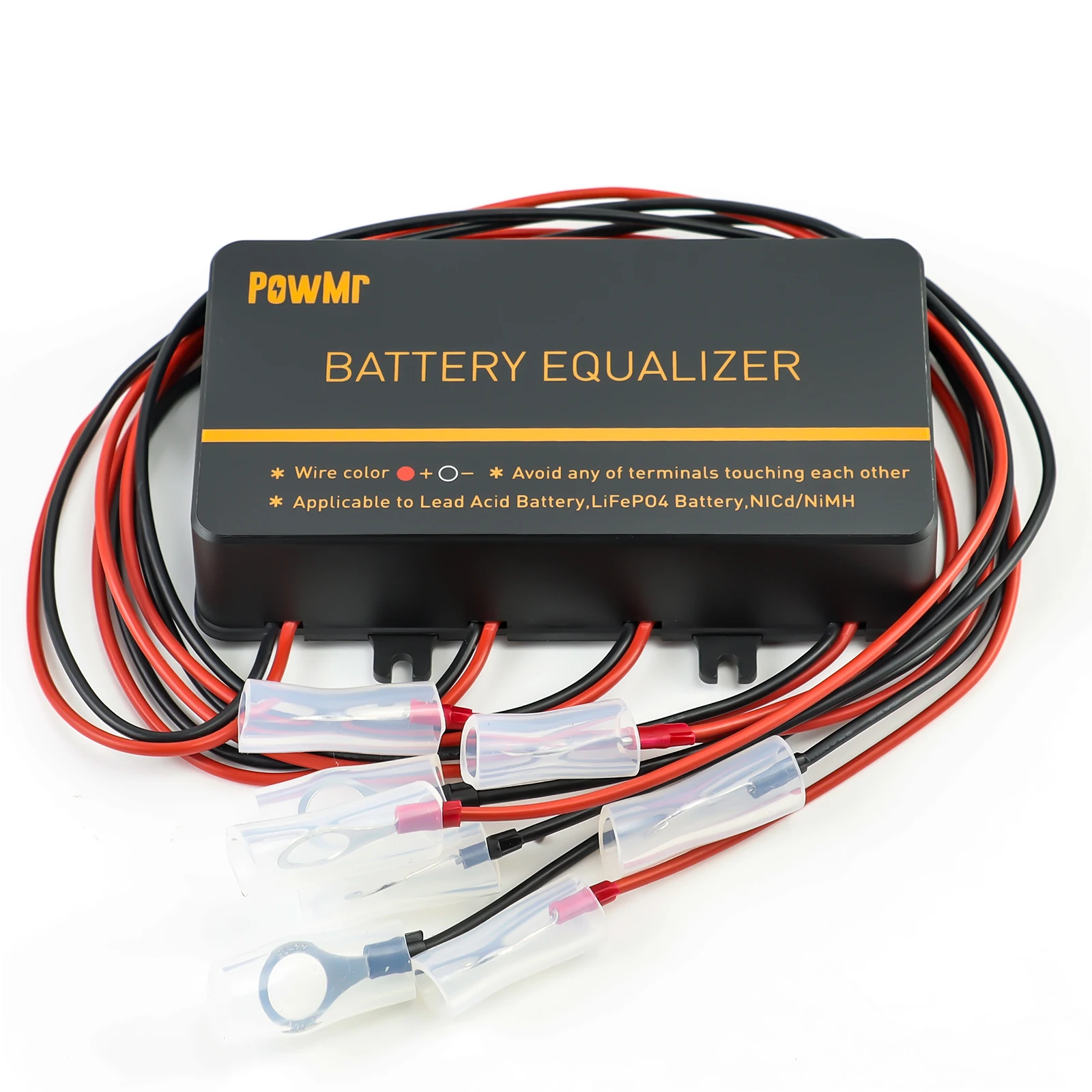 PowMr Battery Equalizer Voltage Balancer 24V 2×12V and 48V 4×12V or 8×12V or more Bank Extend Battery Life 1 Year and More