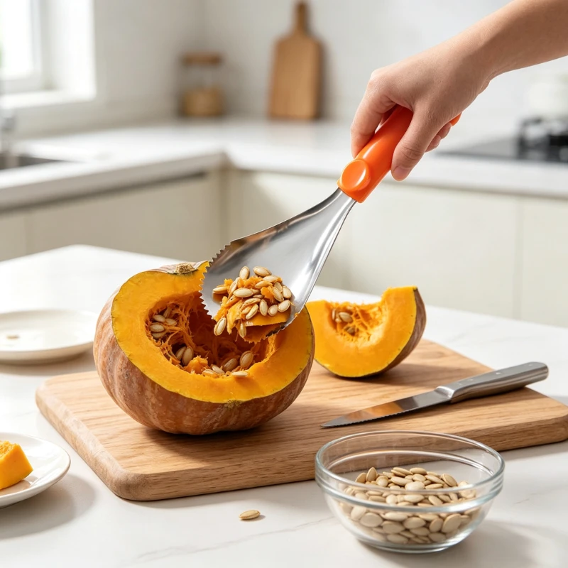 Manual Pumpkin Corer Spoon Type Separator Multifunctional Kitchen Tool for Pumpkin Digging and Ice Breaking