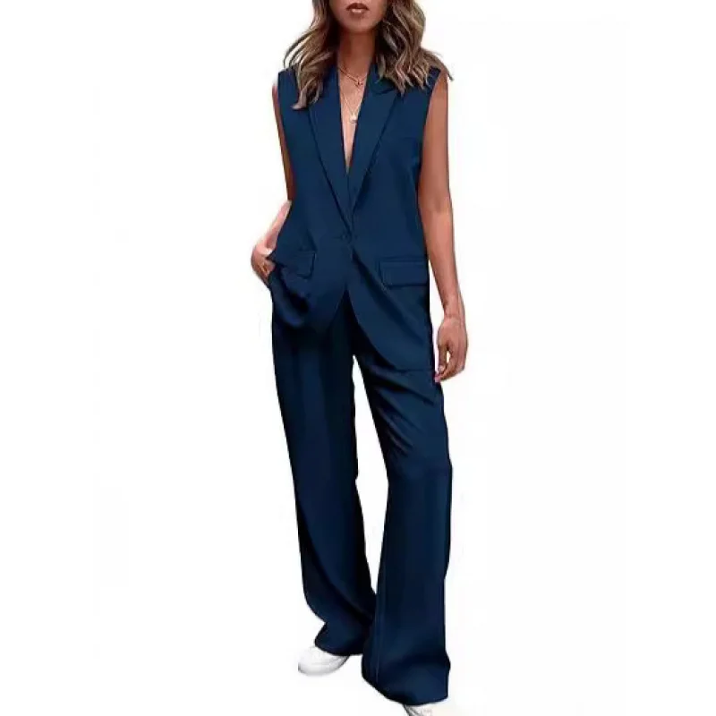 2024Amazon Cross-Border Fashion Casual Vest Suit Suit Women's Clothing