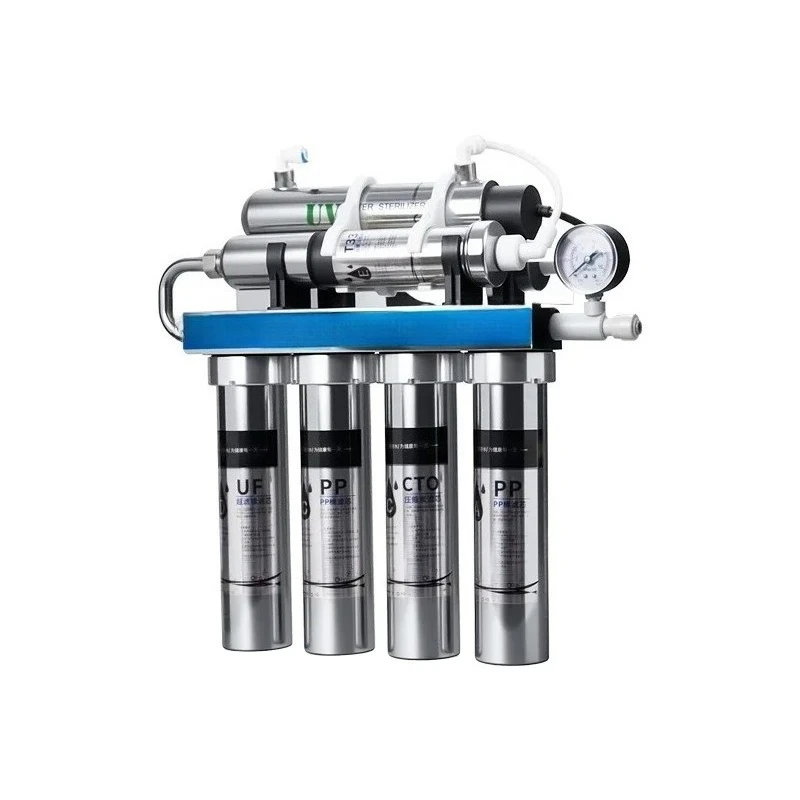 6 Stages UF Water Filtr+ UV Home Drinking Uv Kitchen Under Sink Sediment Stainless Steel House Tap Water Filtering Machine