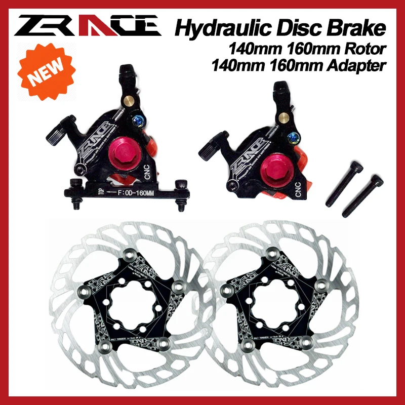 ZRACE 140mm 160mm Bicycle Disc Brake Caliper Cable Actuated Hydraulic Brakes Enlarge the Piston for Road Cyclo-cross CX Bike