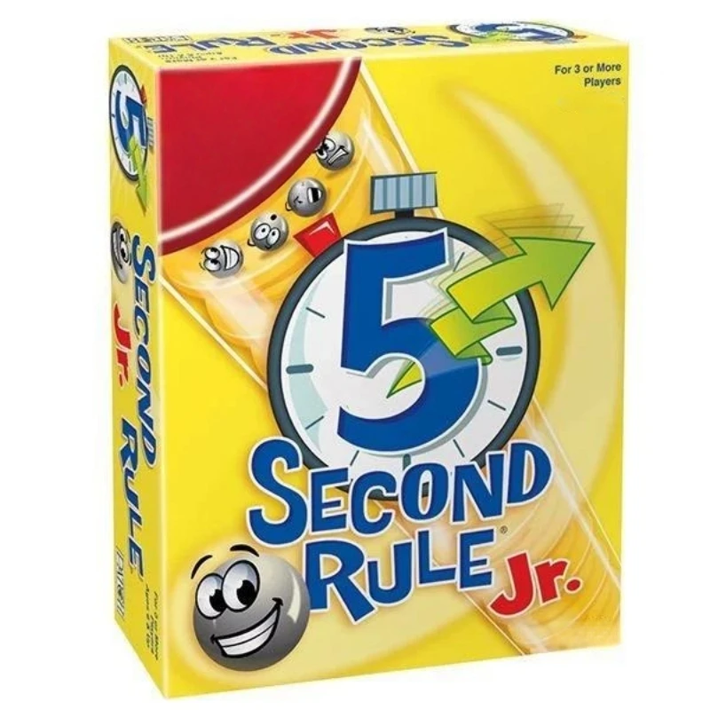 5 Second Rule Jr. Five Second Rule Édition pour enfants Jeu de société de puzzle rapide Jeu de société interactif familial