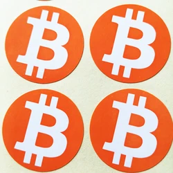 500pcs 30mm Bitcoin Logo Label Sticker for Cryptocurrency Fans Future Money Publicity Just Peel and Stick to Anywhere