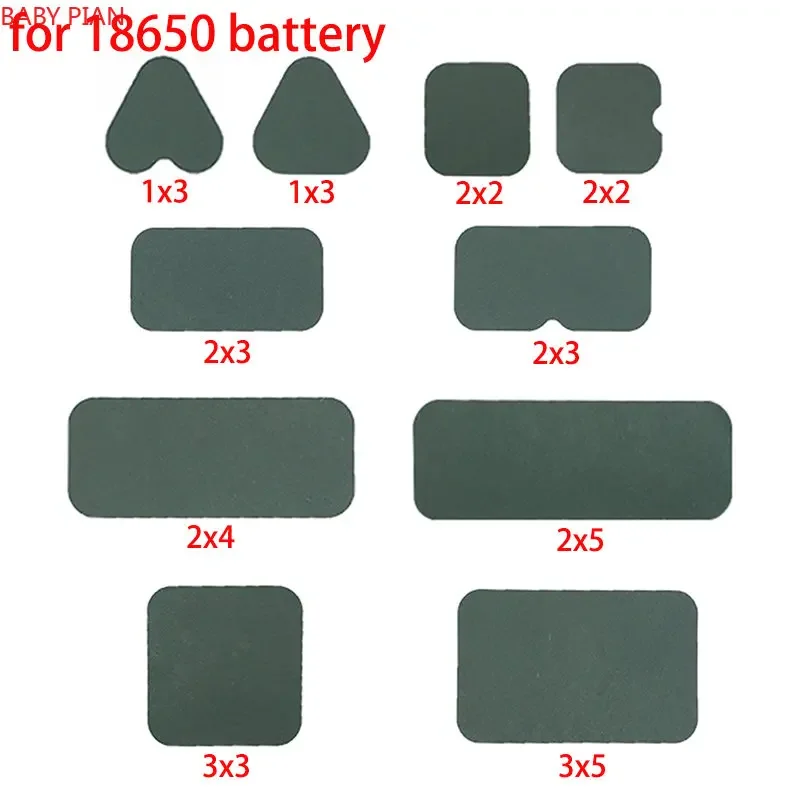 Li-ion Insulating Gasket for 18650 Battery 2x2 3x3 Square 2x3/2x4/2x5/2x6 Long Solid Highland Barley Paper with Adhesive Backing