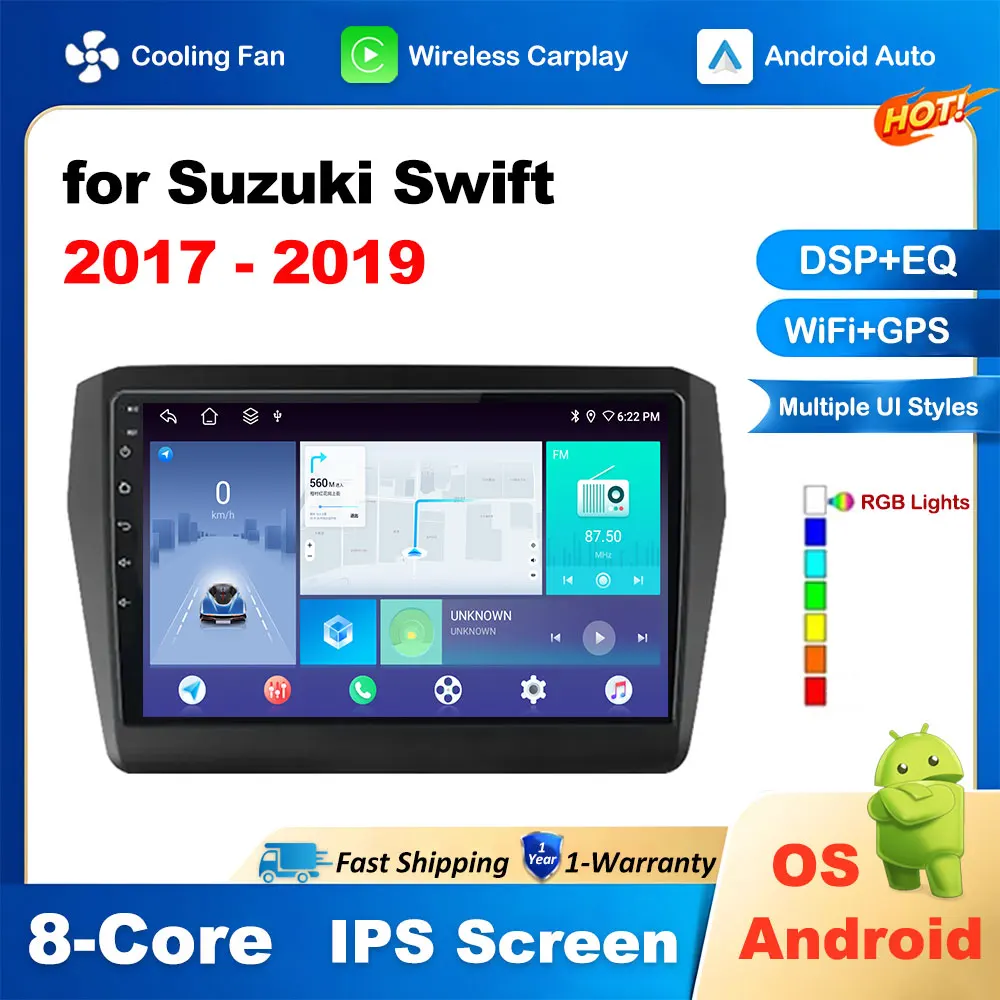 for Suzuki Swift 2017 2018 2019 GPS Navi 9 