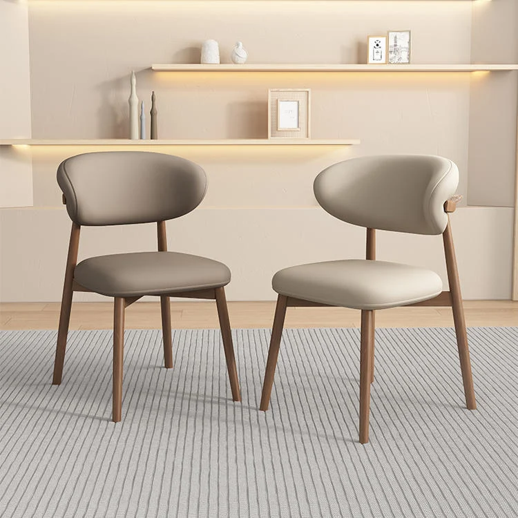 Custom Modern Restaurant Oak Wood Dining Chair Kitchen Restaurant Chair Office Leather Home Coffee Solid Wood Chairs