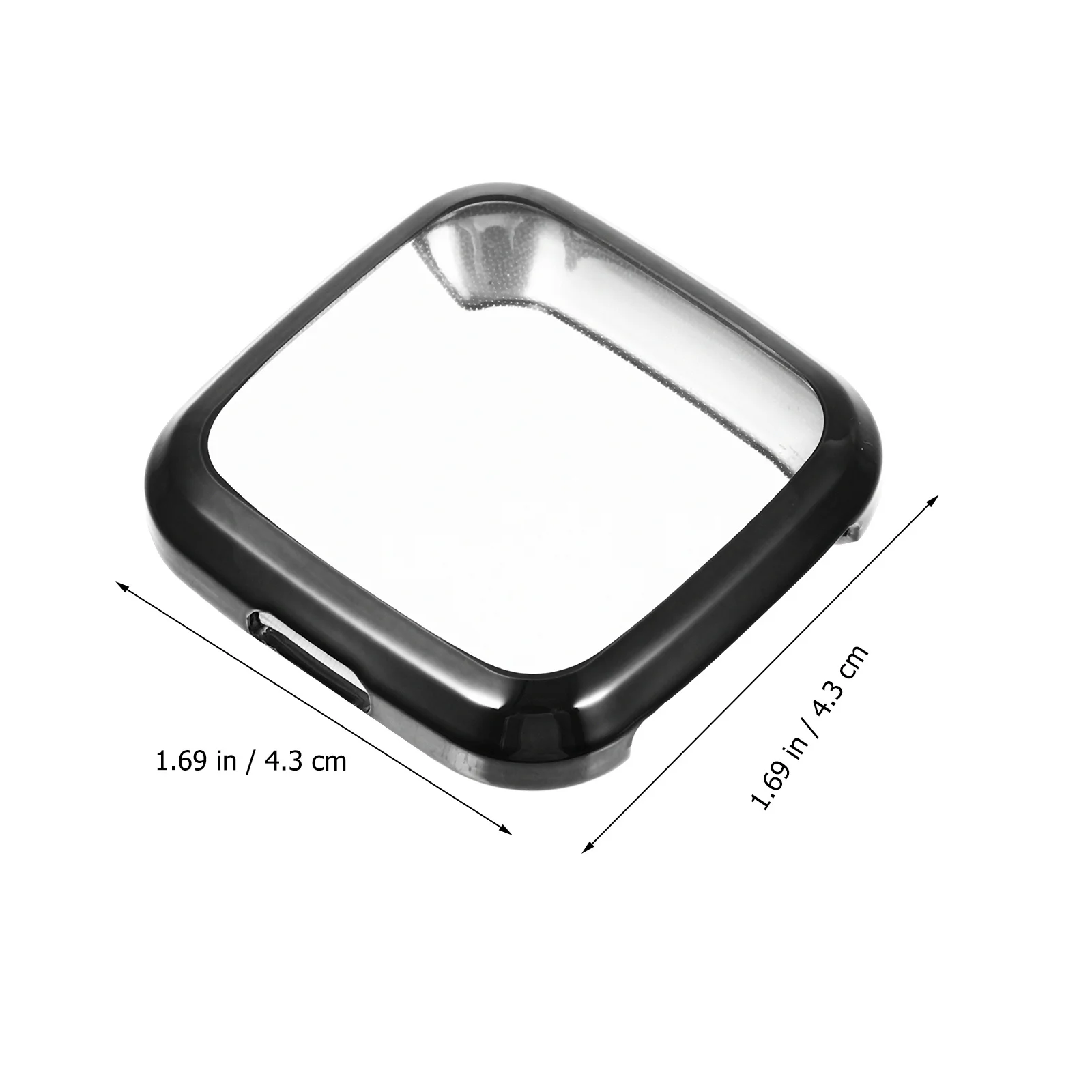 Elegante cubierta protectora del marco del reloj Material de Tpu a prueba de golpes y configuración de complemento para gris