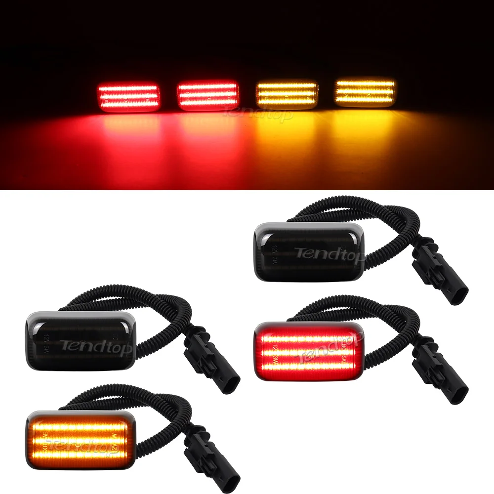 LED Smoked Lens Front Rear Turn Signal lamps Side Marker Light For 15-up Silverado Sierra Dually Chevy GMC 2500HD 3000HD