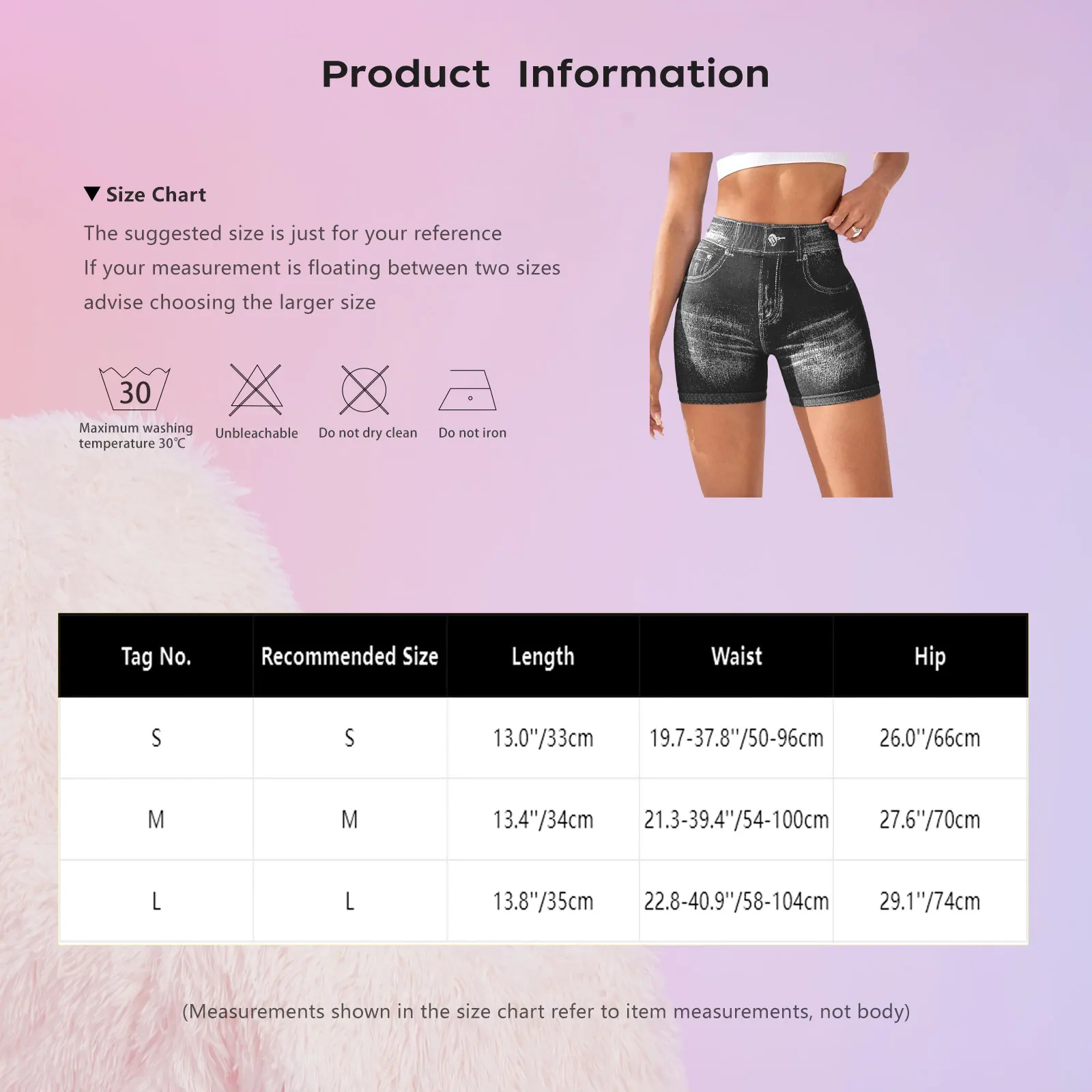 Pantaloncini da yoga elasticizzati senza cuciture stampati in denim da donna Cintura elastica Pantaloncini posteriori con volant alla moda per pantaloncini da ciclismo sportivi da corsa