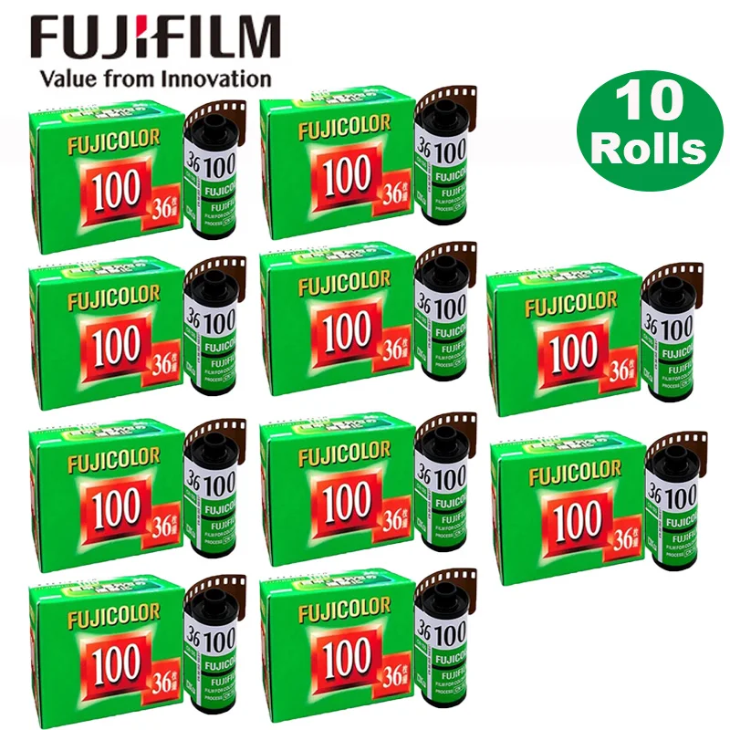 

Fujifilm C100 Film 1/3/5/10Rolls Fujicolor C100 135 Color Negative Film for 135 Format Camera ISO 100 36 Exposure/Roll 35mm Film