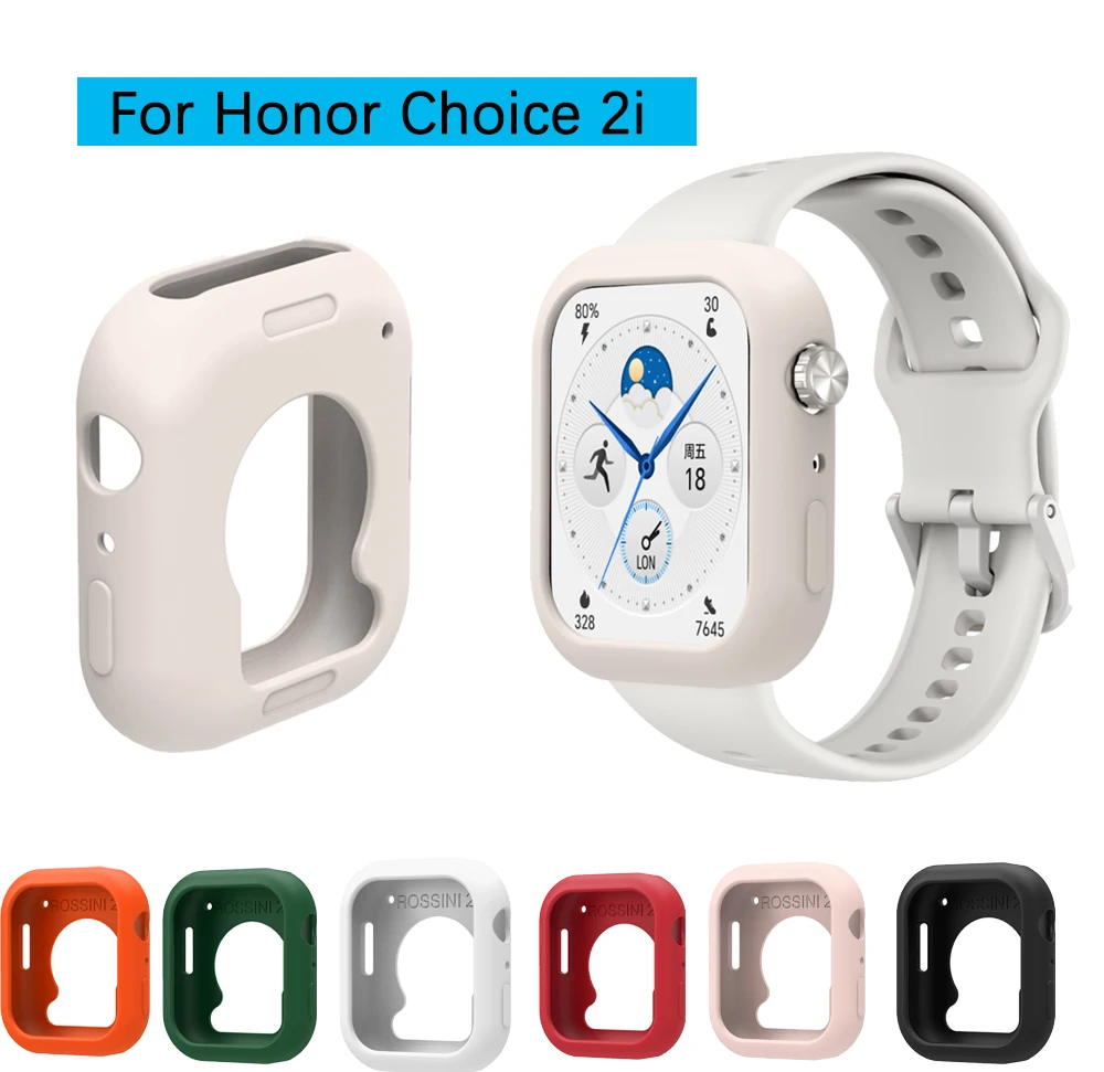 

Soft Silicone Case Cover for Honor Choice 2i Smartwatch Protector Shell Hollow Shockproof Protection Frame Cases Accessories