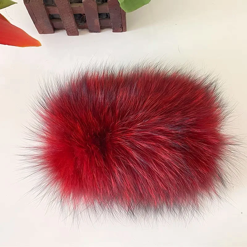 2022 Women Winter Warm Real Fox Fur Scarf Fur Headbands Fox Fur Scarf Luxury Neck Warmer Good Elastic Natural Fur Mufflers