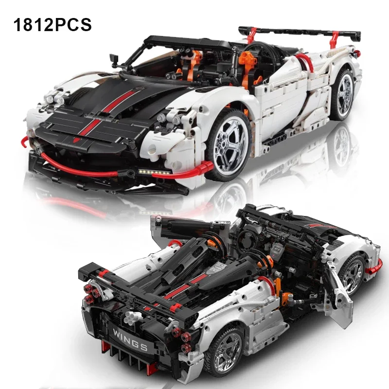 

1812PCS Technical 1:10 Pagani Zonda Super Racing Sport Car Building Blocks MOC Figure Vehicle Bricks Toys For Adult Kids Gifts