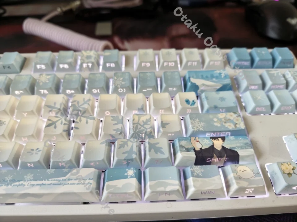 Love and Deepspace Zayne Cosplay Keyboard Cap Mechanical Keycaps Original Factory Side Transparency Computer Ornaments