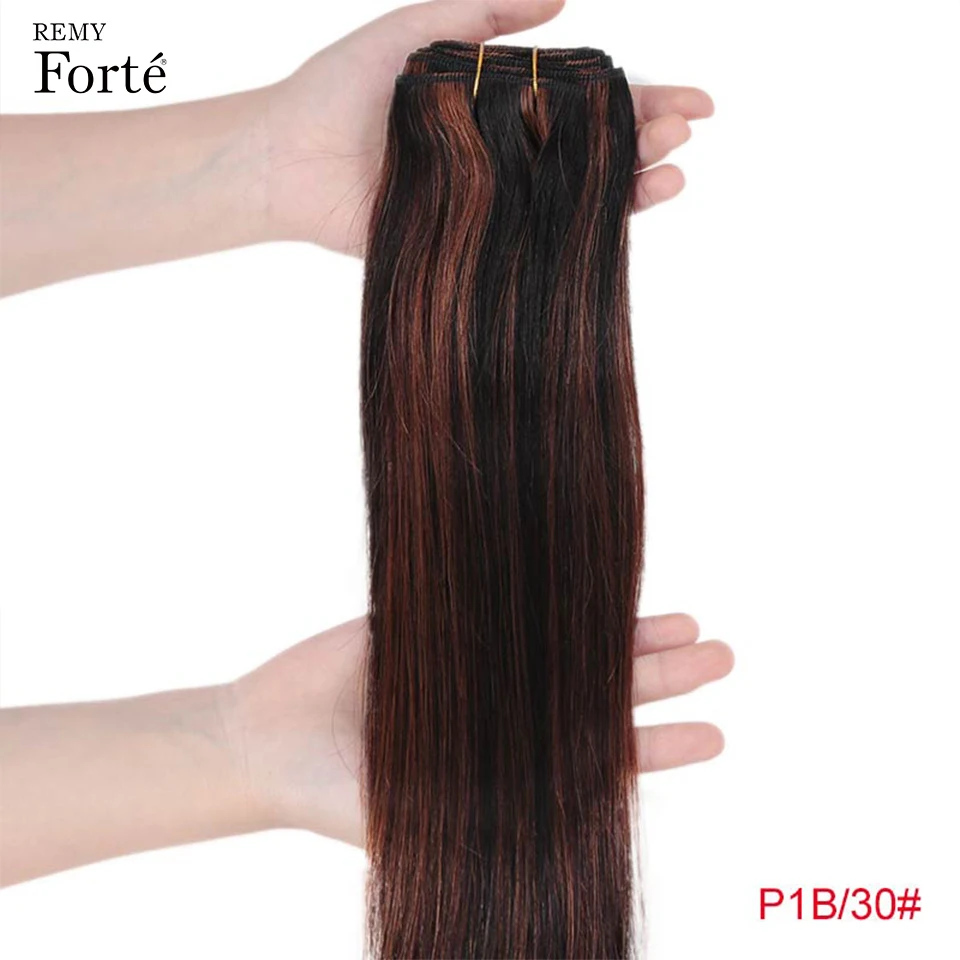 Destaque Remy Brasileiro Cabelo Humano Tece, Natural Straight Bundles, Destaque, P4 27 e Loiro, 10 a 26"