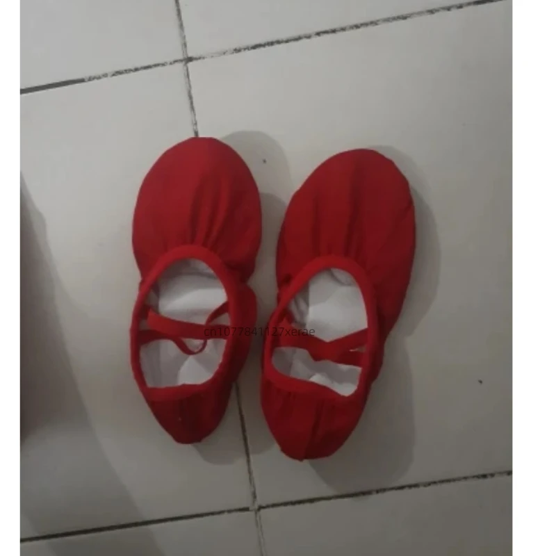 Детская танцевальная обувь, балетки для девочек на мягкой подошве, тканевые туфли для йоги для взрослых, дышащие и прочные, стиль без завязок