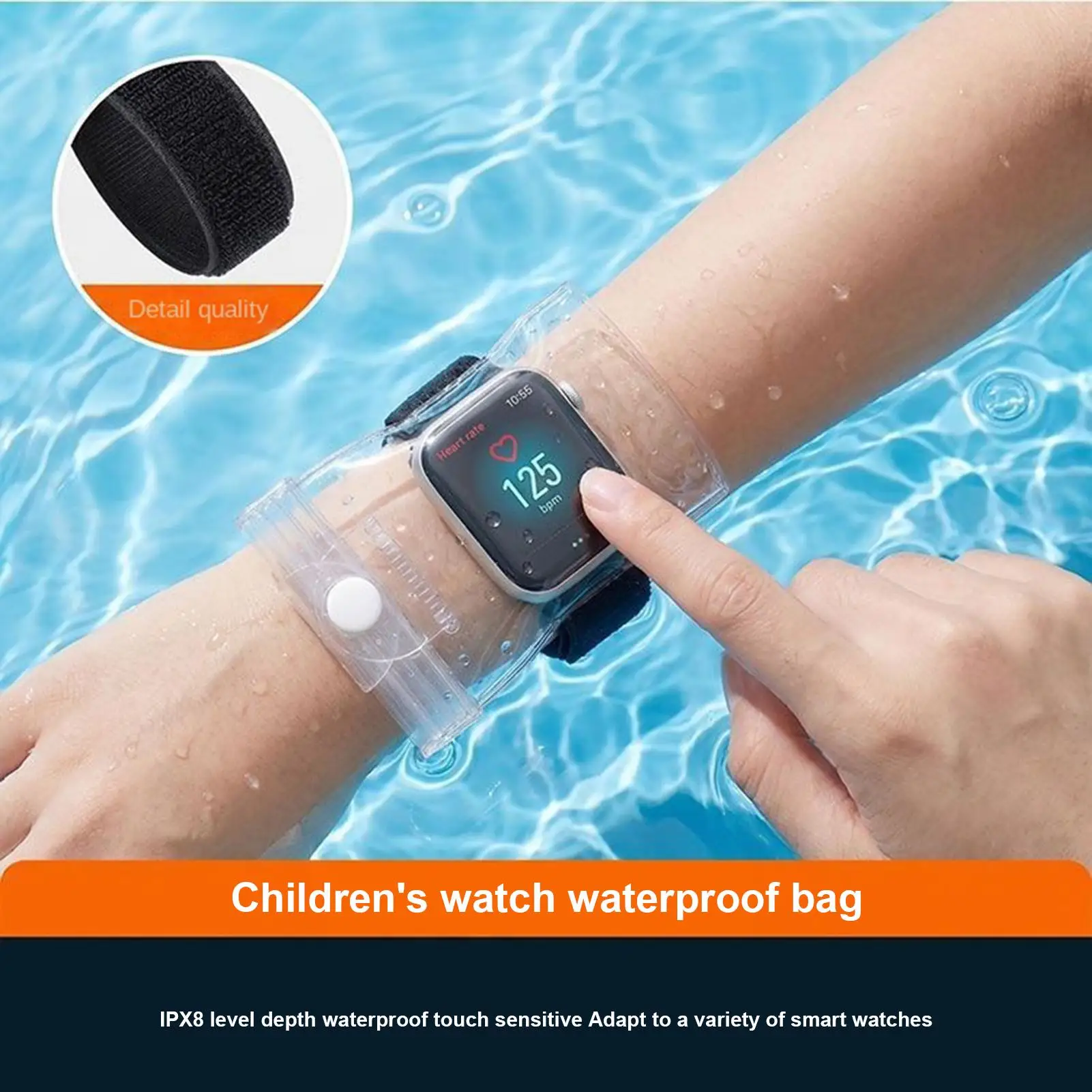 Swimming Watch Cover Kids Touchscreen Diving Smartwatch Bag Diving Watch Protective Cover For Snorkeling Pool Surfing Outdoor view 4