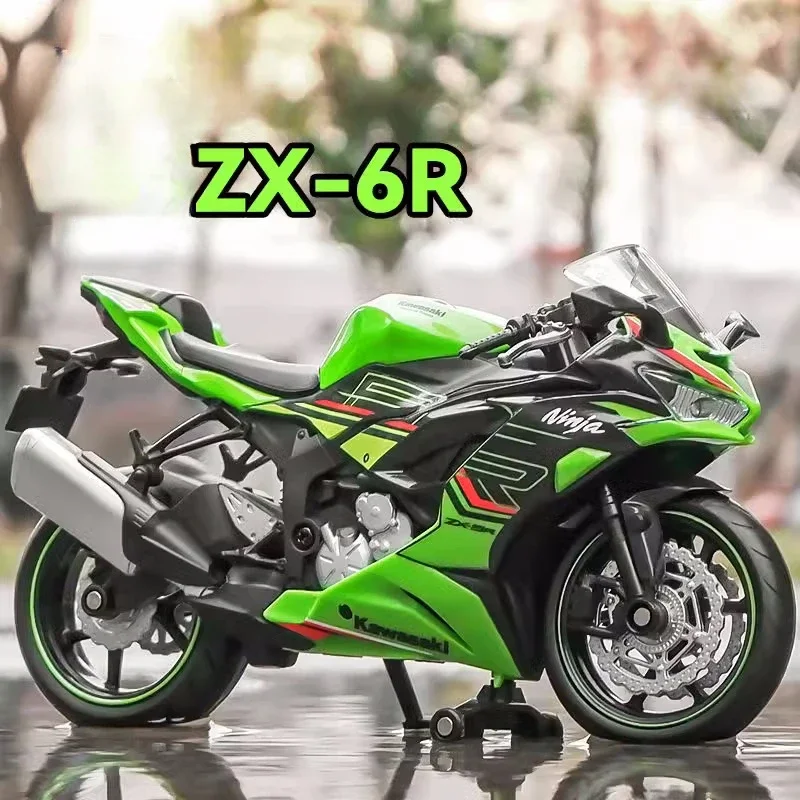 Kawasaki Ninja ZX-6R brinquedo de motocicleta, modelo RMZ City Diecast, esporte super coleção em miniatura, presente menino infantil, 1:12