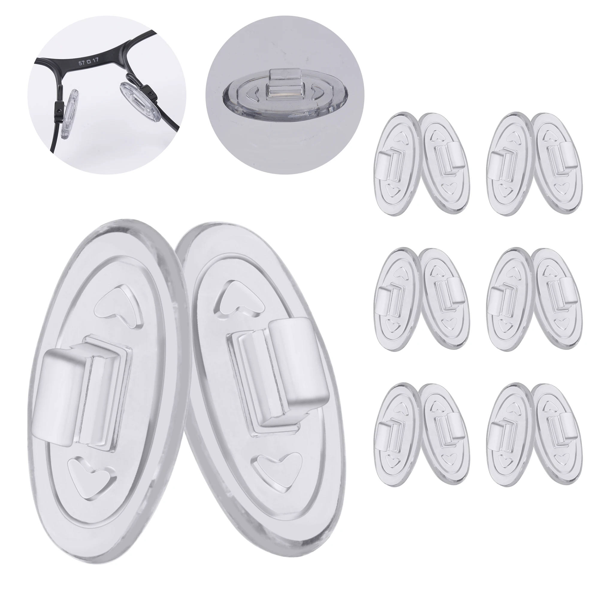 Glintbay Rubber Silicone 100% Precise-Fit Crystal Nose Pads for Oakley Outer Foil OX3246 / Inner Foil OX3247 Sunglasses