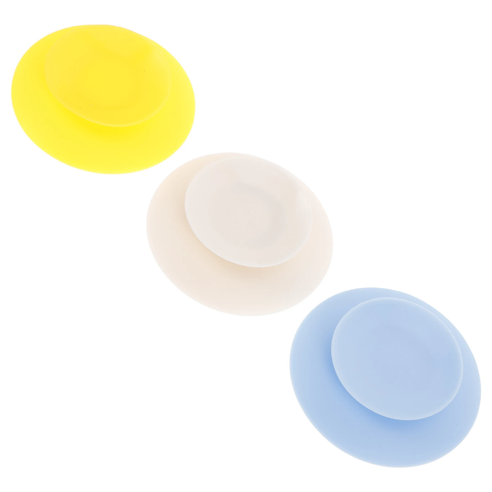 

3pcs Silicone Suction Cup Bowl Mat Child Plates Double Sided Sucker Pads Strong Adhesion Easy Clean Durability Kitchen Barware