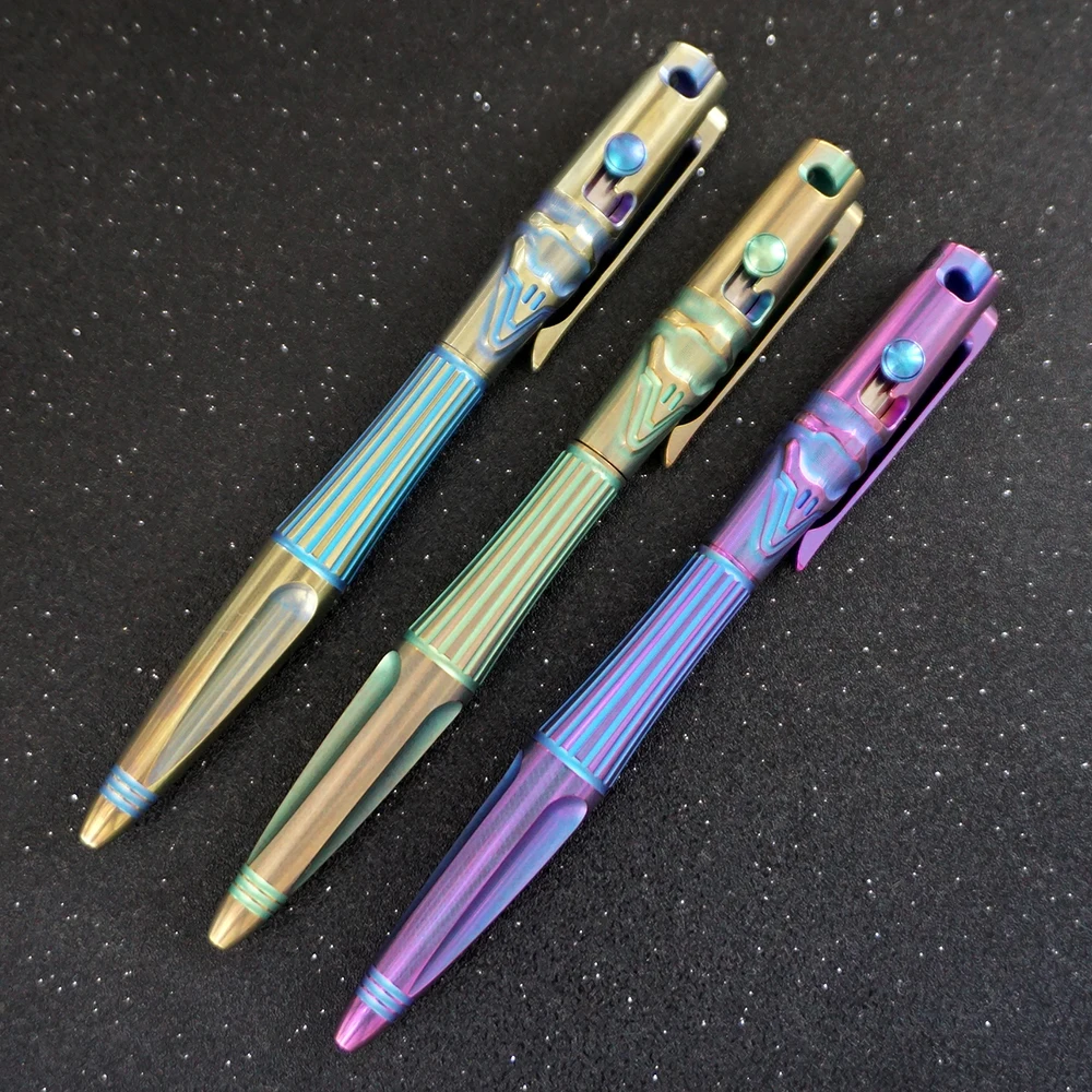Rikekknife 티타늄 전술 펜, 외계인 펜 02 다기능 펜, 중립 서명 펜, EDC 도구, 쓰기 펜 제한 방어