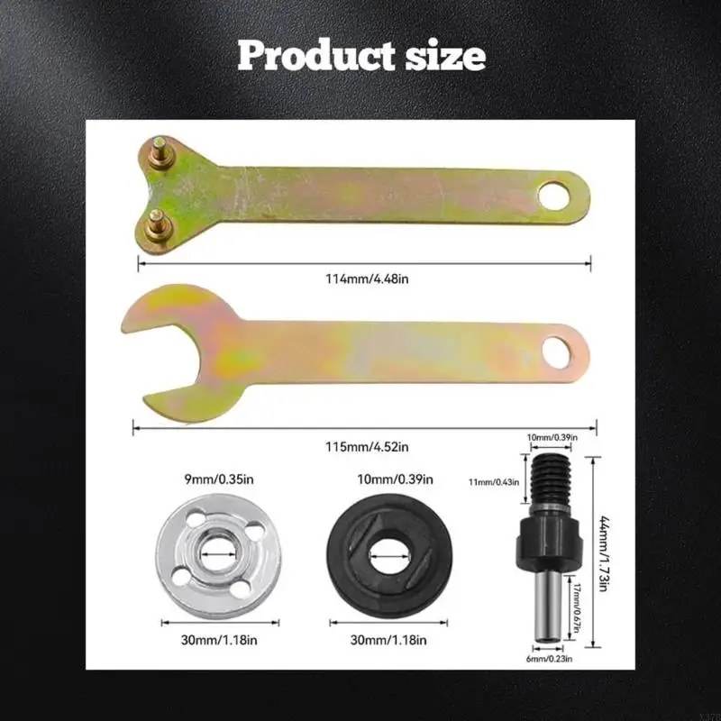 Paquete accesorio extensión molinillo ángulo profesional X37B con corte metal y lijado carpintería