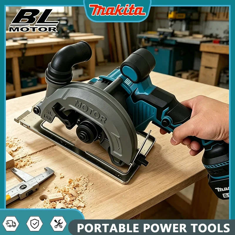 

Makita Brushless Electric Circular Saw 150mm 6-Inch One-Handed Disc Saw for Woodworking Lithium Battery Powered Cutting Machine