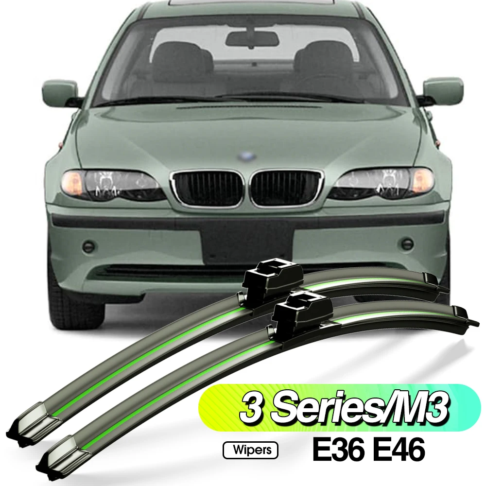 

For BMW 3 Series M3 E36 E46 1991-2006 2pcs Front Windshield Wiper Blades Windscreen Window Accessories 1996 1998 2000 2003 2005