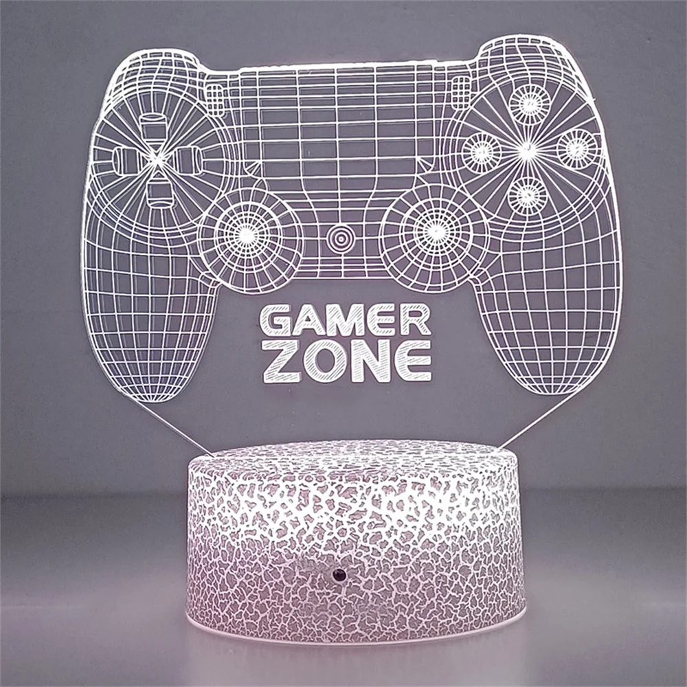 GAMER 3D Lamp LED Night Light Gaming Setup RGB Children\'s Lamps Gamer Room Decoration Bedroom Table Lamp Personalized Gifts