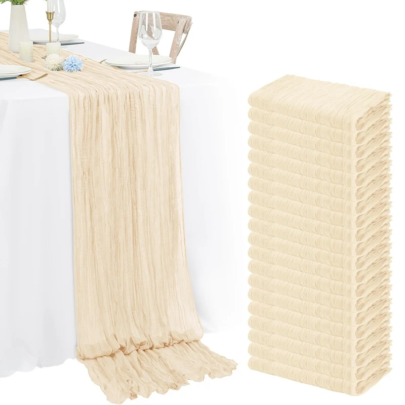 1pc Käsetuch Tisch Läufer Land Stil Gaze Käse Tuch Tischdecke Für Hochzeit Braut Dusche Baby Dusche Geburtstag Party