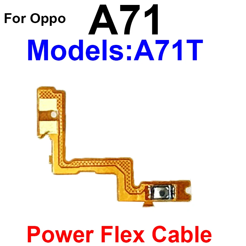 Volume Power Button Flex Cable For OPPO A71 A72 A73 A74 A75 4G 5G On OFF Power Voulme Side Keys Buttons Switch Flex Cable