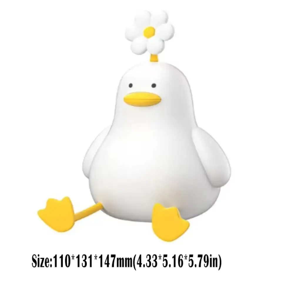 Touch Sensor LED Night Light Timing Function USB Rechargeable Duck Lamp Safe Material Rechargeable Battery Cartoon Animals Light